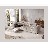 Canapé d'angle gauche convertible Beige confort premium 285x99x181cm FILTRO 