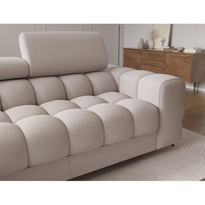 Canapé d'angle gauche convertible Beige confort premium 285x99x181cm FILTRO 
