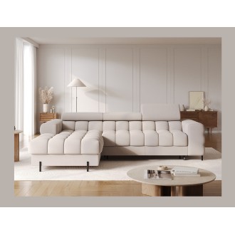 Canapé d'angle gauche convertible Beige confort premium 285x99x181cm FILTRO 
