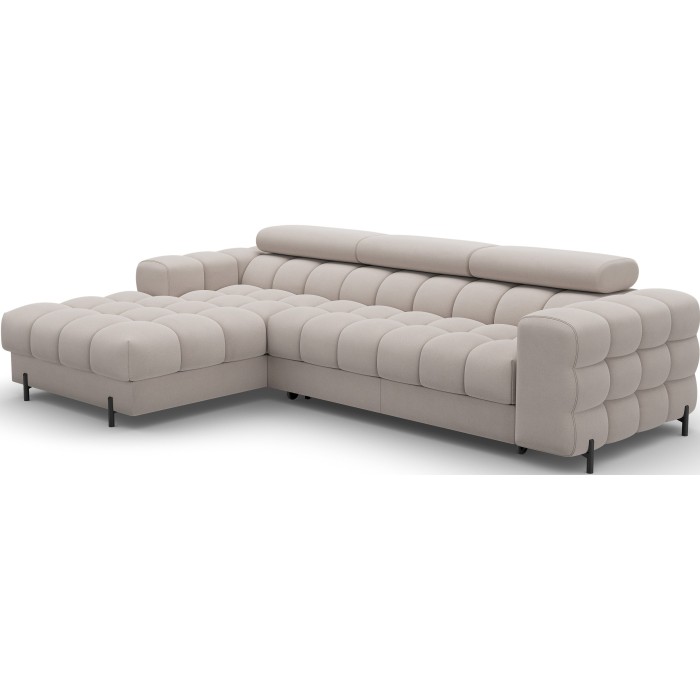 Canapé d'angle gauche convertible Beige confort premium 285x99x181cm FILTRO 