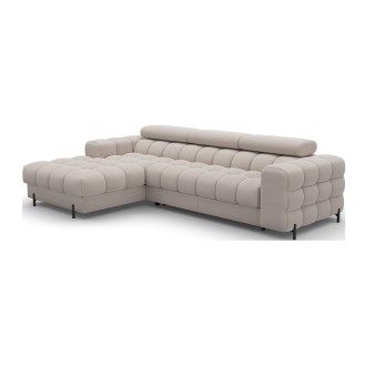 Canapé d'angle gauche convertible Beige confort premium 285x99x181cm FILTRO 