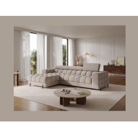 Canapé d'angle gauche convertible Beige confort premium 285x99x181cm FILTRO 
