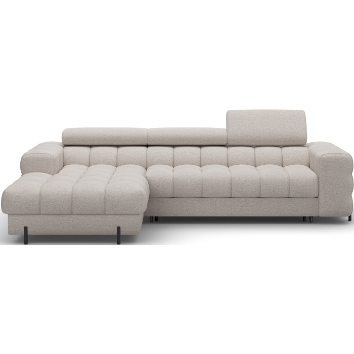 Canapé d'angle gauche convertible Beige allure contemporaine 285x99x181cm FILTRO 