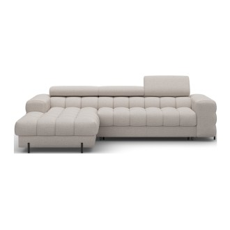 Canapé d'angle gauche convertible Beige allure contemporaine 285x99x181cm FILTRO 