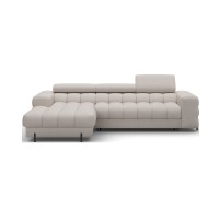 Canapé d'angle gauche convertible Beige allure contemporaine 285x99x181cm FILTRO 