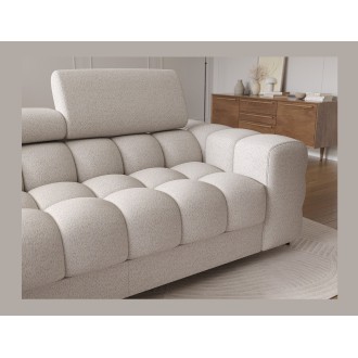 Canapé d'angle gauche convertible Beige allure contemporaine 285x99x181cm FILTRO 