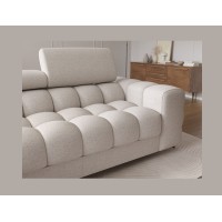 Canapé d'angle gauche convertible Beige allure contemporaine 285x99x181cm FILTRO 