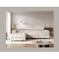 Canapé d'angle gauche convertible Beige allure contemporaine 285x99x181cm FILTRO 