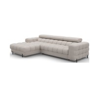Canapé d'angle gauche convertible Beige allure contemporaine 285x99x181cm FILTRO 
