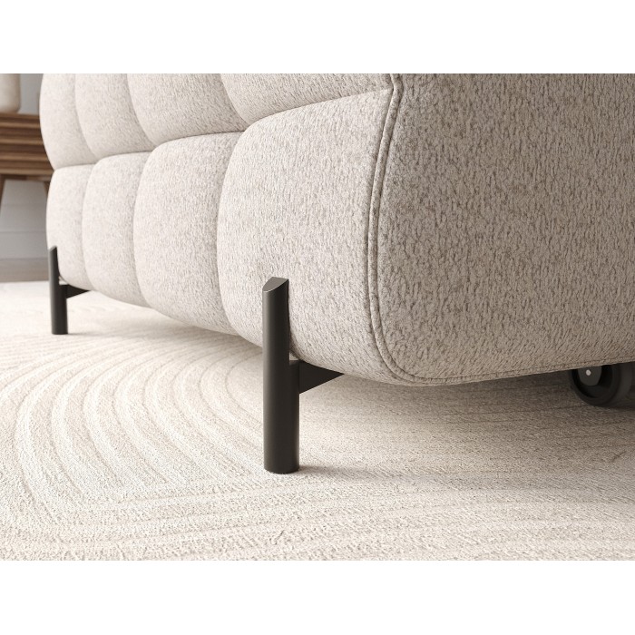 Canapé d'angle gauche convertible Beige allure contemporaine 285x99x181cm FILTRO 