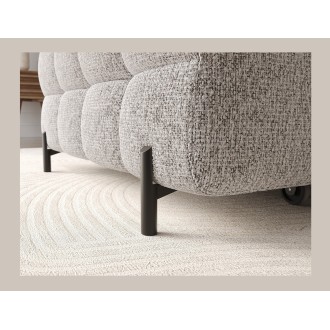 Canapé d'angle gauche convertible Gris chiné élégance moderne 285x99x181cm FILTRO 