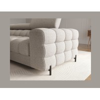 Canapé d'angle gauche convertible Beige chiné allure contemporaine 285x99x181cm FILTRO 