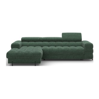 Canapé d'angle gauche convertible Emeraude style épuré 285x99x181cm FILTRO 