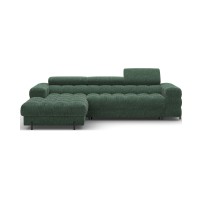 Canapé d'angle gauche convertible Emeraude style épuré 285x99x181cm FILTRO 