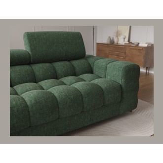 Canapé d'angle gauche convertible Emeraude style épuré 285x99x181cm FILTRO 