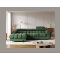 Canapé d'angle gauche convertible Emeraude style épuré 285x99x181cm FILTRO 