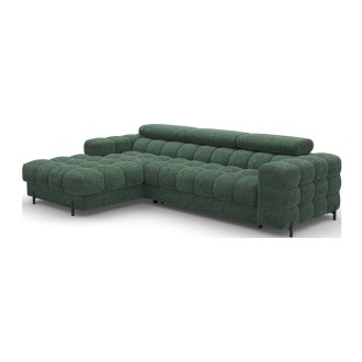 Canapé d'angle gauche convertible Emeraude style épuré 285x99x181cm FILTRO 