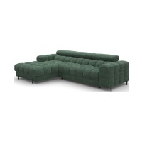 Canapé d'angle gauche convertible Emeraude style épuré 285x99x181cm FILTRO 