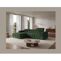 Canapé d'angle gauche convertible Emeraude style épuré 285x99x181cm FILTRO 