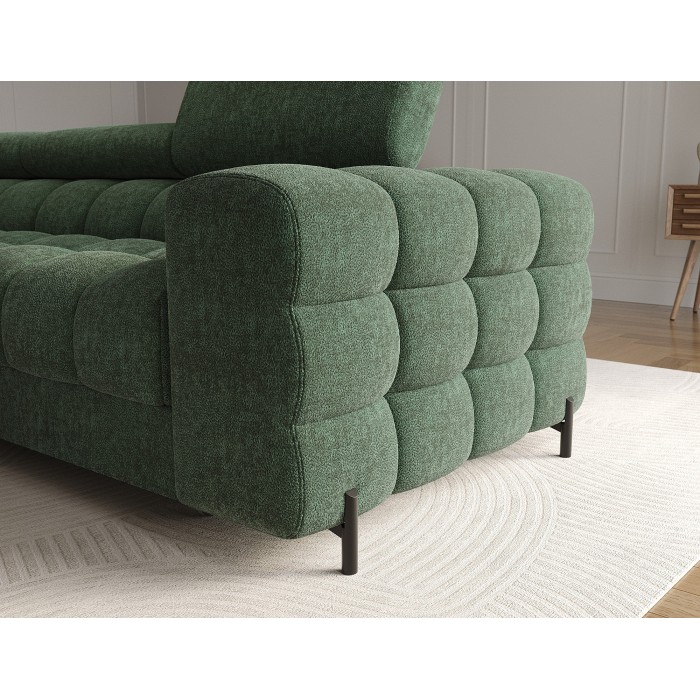 Canapé d'angle gauche convertible Emeraude style épuré 285x99x181cm FILTRO 