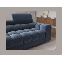 Canapé d'angle gauche convertible Bleu design élégant 285x99x181cm FILTRO 