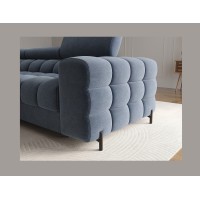 Canapé d'angle gauche convertible Bleu design élégant 285x99x181cm FILTRO 