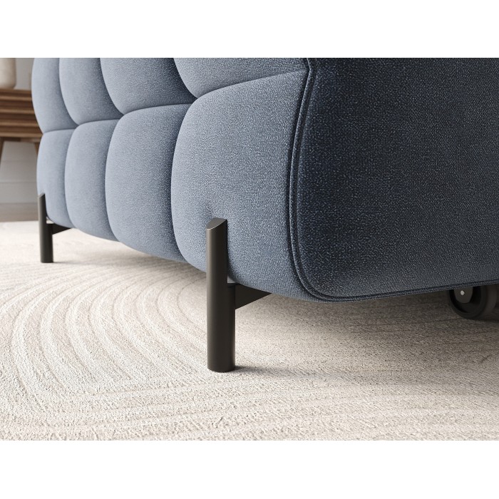 Canapé d'angle gauche convertible Bleu design élégant 285x99x181cm FILTRO 