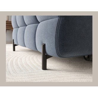 Canapé d'angle gauche convertible Bleu design élégant 285x99x181cm FILTRO 