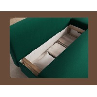 Canapé d'angle Vert foncé 3 places angle universel 206x90x146cm GINA 