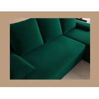 Canapé d'angle Vert foncé 3 places angle universel 206x90x146cm GINA 