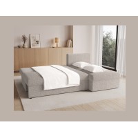 Canapé d'angle Beige 3 places angle adaptable 206x90x146cm GINA 
