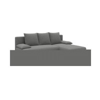Canapé panoramique GYOVANI noir angle droit convertible avec coffre 