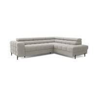 Canapé d'angle droit convertible Beige 5 places FERRUM avec méridienne 276x93x200cm 