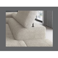 Canapé FERRUM Beige clair convertible 5 places angle droit avec coffre 276x93x200cm 