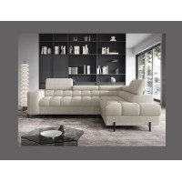 Canapé FERRUM Beige clair convertible 5 places angle droit avec coffre 276x93x200cm 
