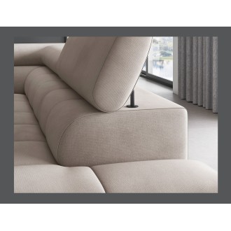 Canapé d'angle droit FERRUM Beige avec coffre salon familial 276x93x200cm 