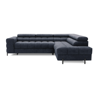 Canapé convertible Bleu foncé FERRUM 5 places angle droit grand format 276x93x200cm 