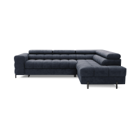 Canapé convertible Bleu foncé FERRUM 5 places angle droit grand format 276x93x200cm 