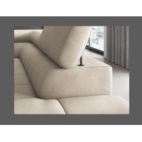 Canapé d'angle droit convertible Beige 5 places FERRUM rangement intégré 276x93x200cm 