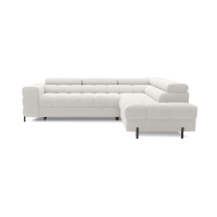 Canapé d'angle droit convertible Blanc alpin 5 places FERRUM méridienne confort 276x93x200cm 