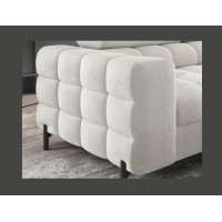Canapé d'angle droit convertible Blanc alpin 5 places FERRUM méridienne confort 276x93x200cm 
