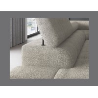 Canapé FERRUM Beige convertible 5 places angle gauche avec méridienne 276x93x200cm 