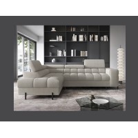Canapé FERRUM Beige convertible 5 places angle gauche avec méridienne 276x93x200cm 