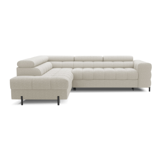 Canapé d'angle gauche FERRUM Beige clair avec coffre avec coffre 276x93x200cm 