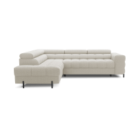 Canapé d'angle gauche FERRUM Beige clair avec coffre avec coffre 276x93x200cm 