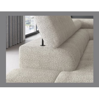 Canapé d'angle gauche FERRUM Beige clair avec coffre avec coffre 276x93x200cm 