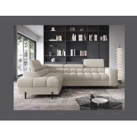 Canapé d'angle gauche FERRUM Beige clair avec coffre avec coffre 276x93x200cm 