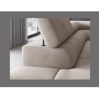 Canapé convertible Beige FERRUM 5 places angle gauche salon familial 276x93x200cm 