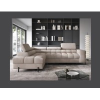 Canapé convertible Beige FERRUM 5 places angle gauche salon familial 276x93x200cm 
