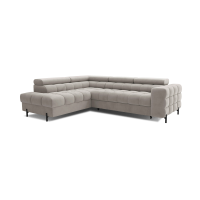 Canapé convertible Beige FERRUM 5 places angle gauche salon familial 276x93x200cm 